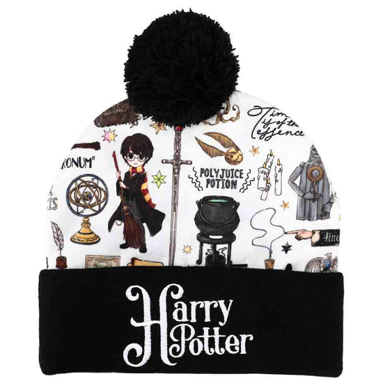 Load image into Gallery viewer, Harry Potter Kawaii Anime Style Embroidered Cuff Beanie Hat
