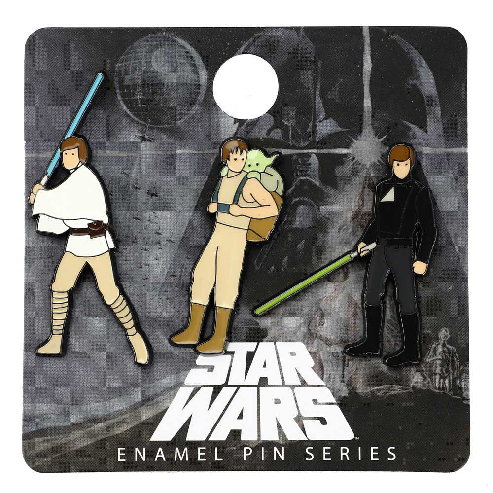 Luke Skywalker's Journey Star Wars Enamel Pin Set 3 Pack