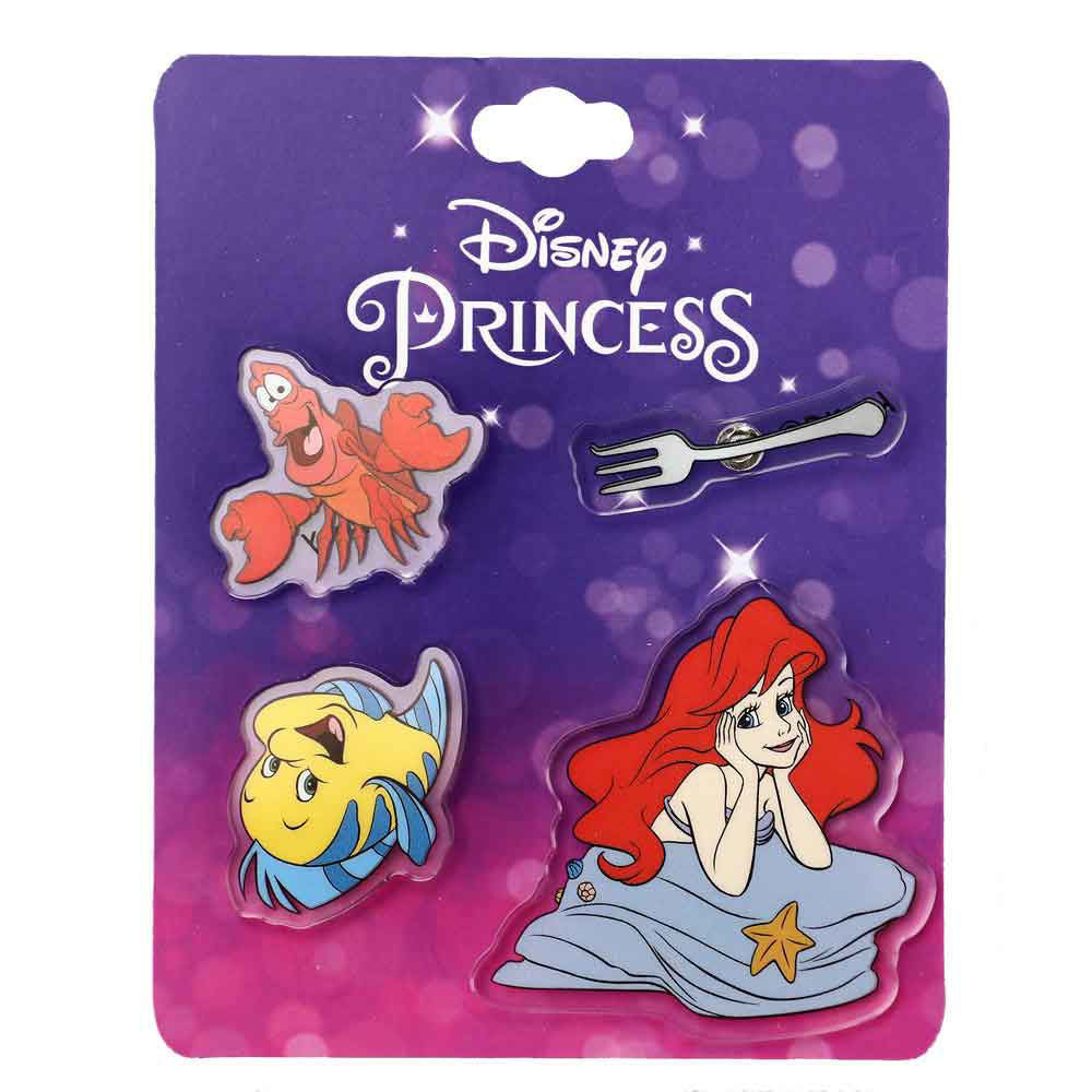 The Little Mermaid Disney Princess 4 Acrylic Pin Set