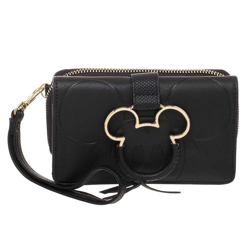 Load image into Gallery viewer, Mickey Mouse With Gold Metal Charm Disney Classic Wristlet Clutch Wallet
