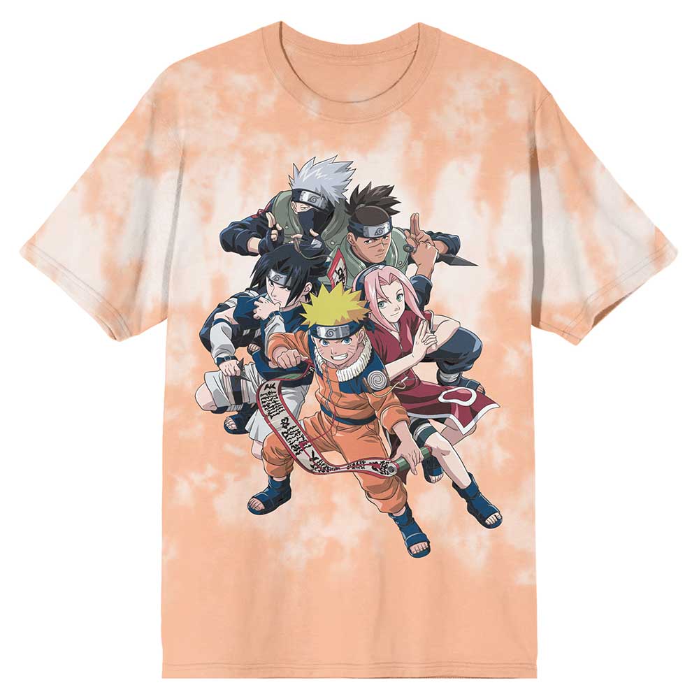 Naruto Leaf Village Group (Naruto Shippuden) Peach Tie Dye Unisex Shirt