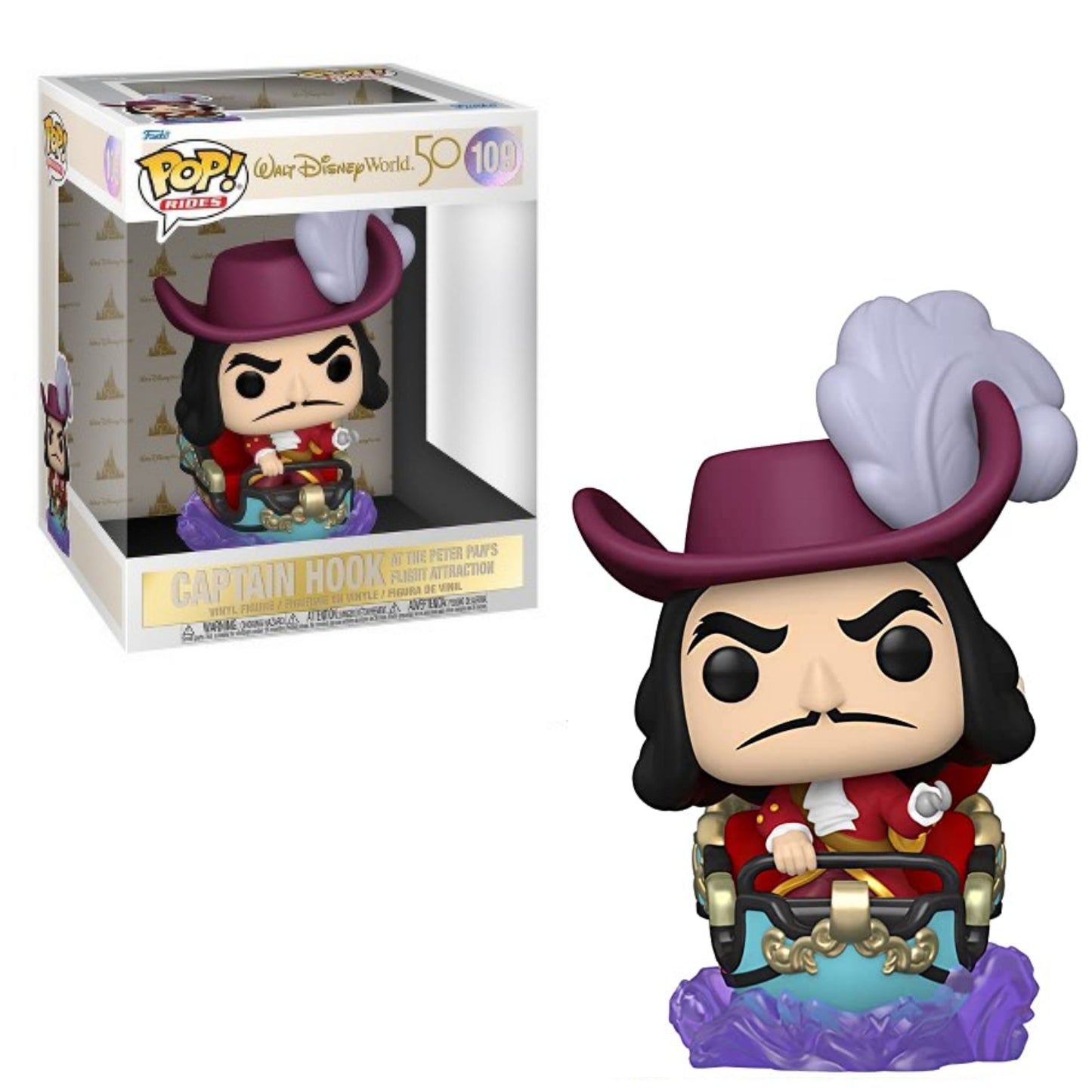 Captain Hook at the Peter Pan's Flight Attraction (Disney 50th Anniversary) Funko Pop! Rides
