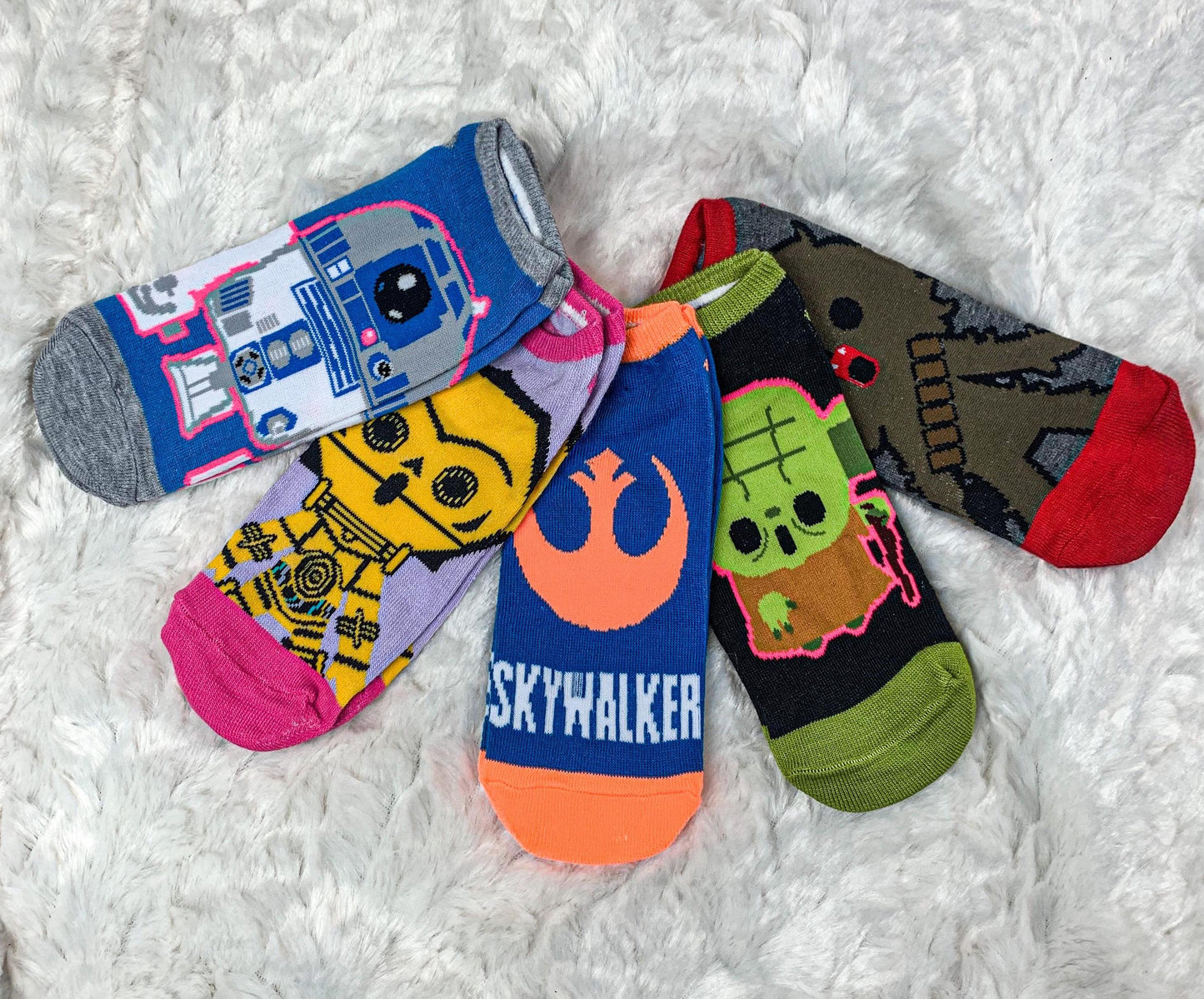 Load image into Gallery viewer, Star Wars Womens Ankle Sock Multicolor 5 Pair Set
