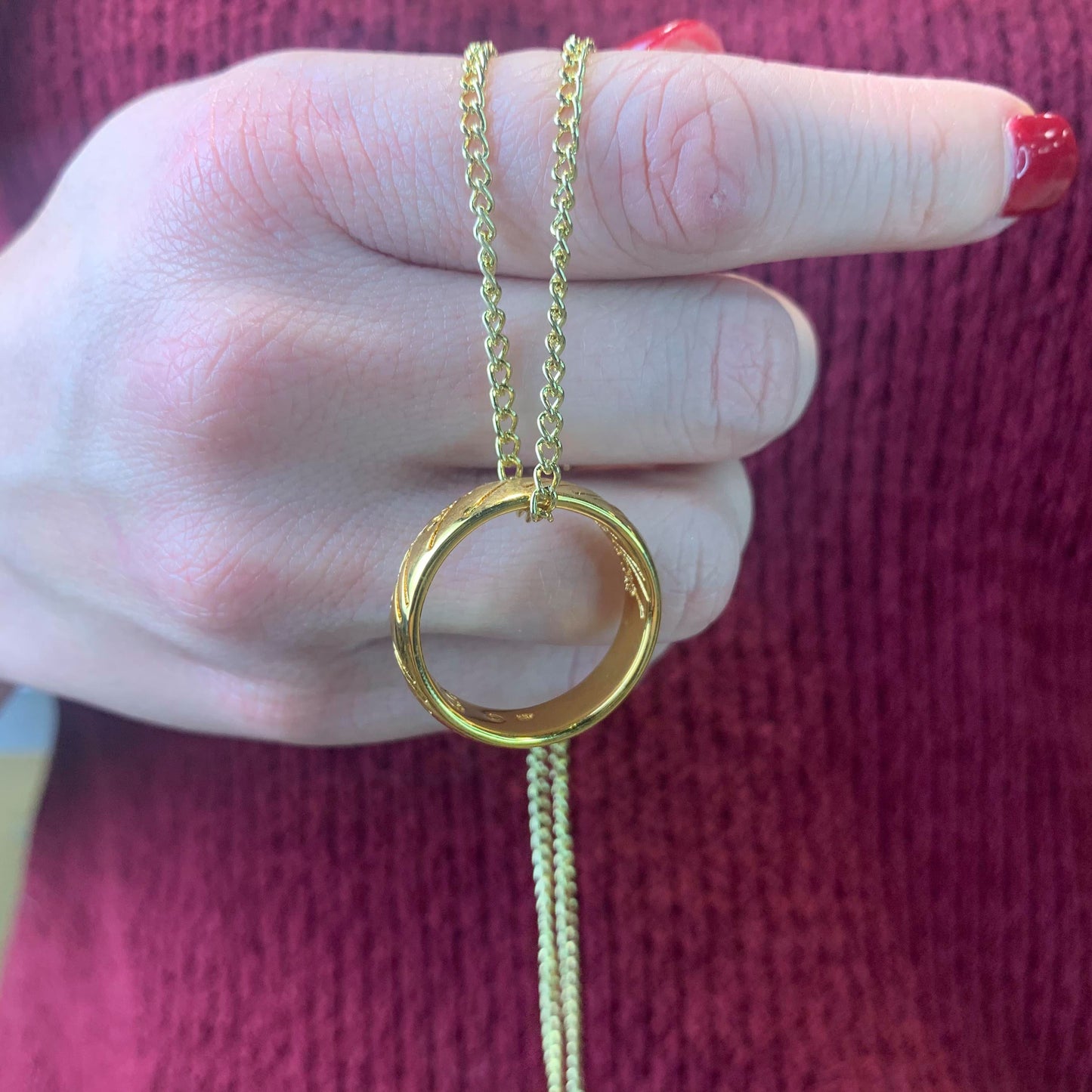 Load image into Gallery viewer, The One Ring Necklace Lord of the Rings Replica
