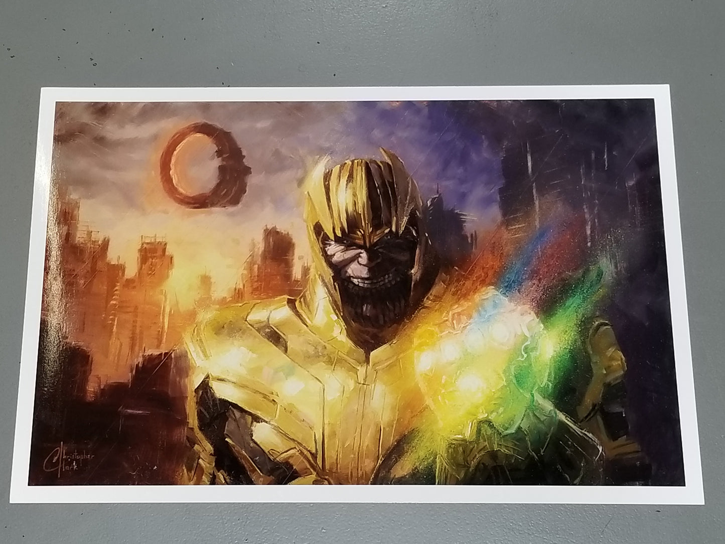 Thanos (Marvel) Art Print by Christopher Clark