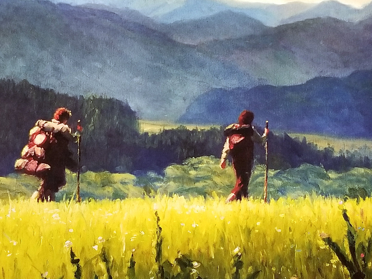 Frodo and Sam's Journey Lord of the Rings Art Print