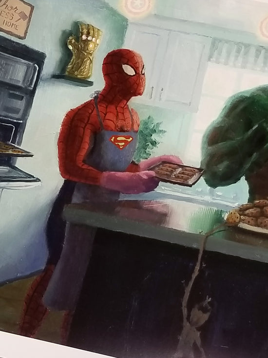Marvel Baking Party (Marvel Comics) Parody Kitchen Art Print
