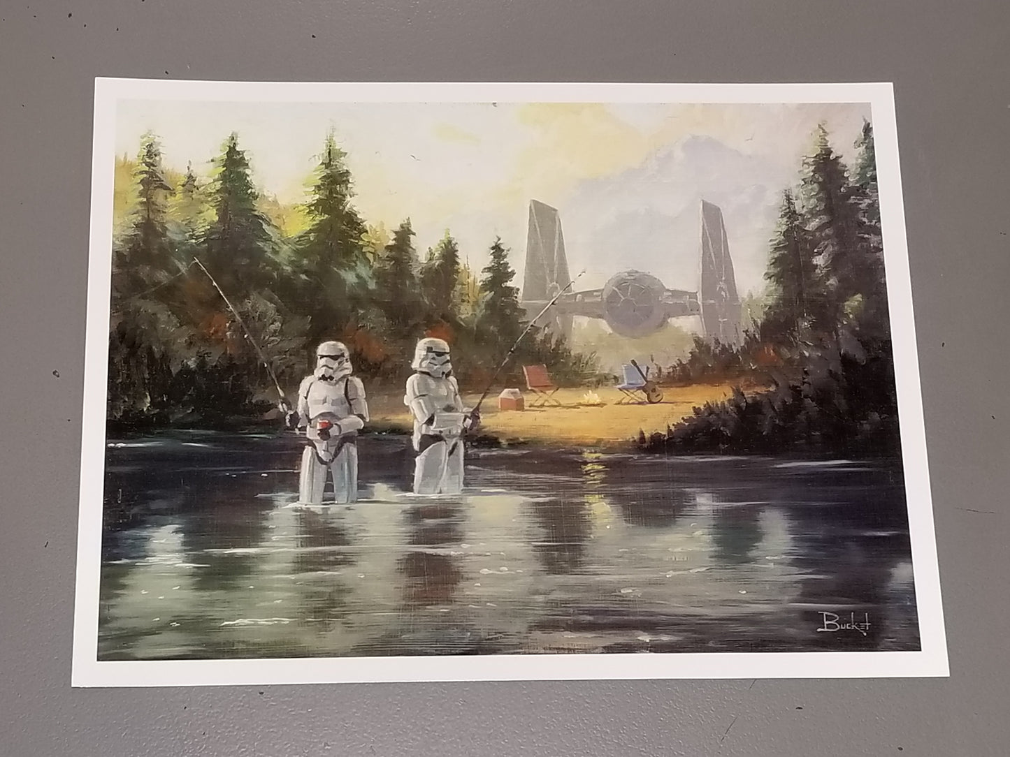 Load image into Gallery viewer, Stormtroopers Fishing (Star Wars) Parody Art Print
