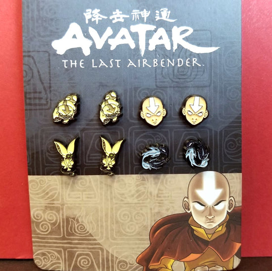 Avatar The Last Airbender Enamel Stud Earring 4 Pack