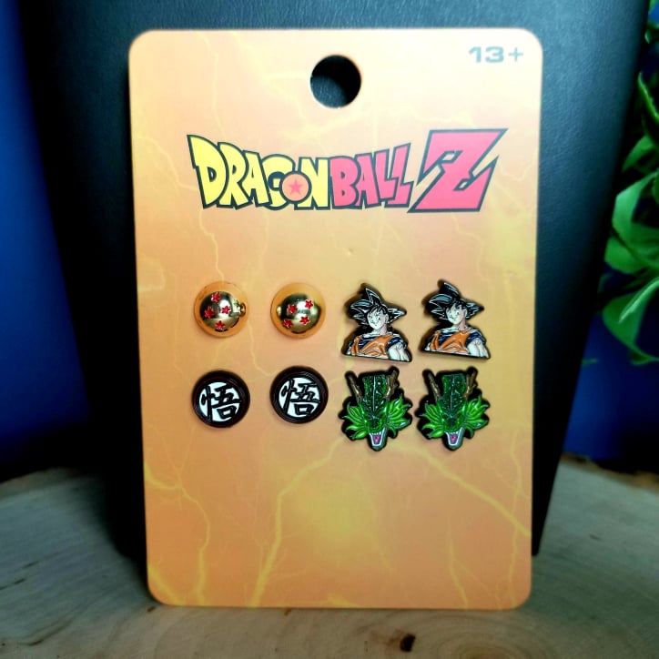 Load image into Gallery viewer, Dragon Ball Z Enamel Stud Earring 4 Pack
