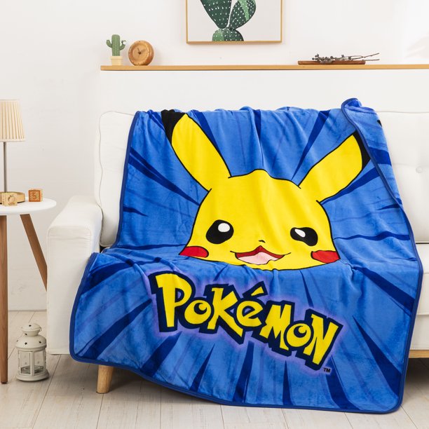 Pikachu Pokemon Soft Throw Blanket