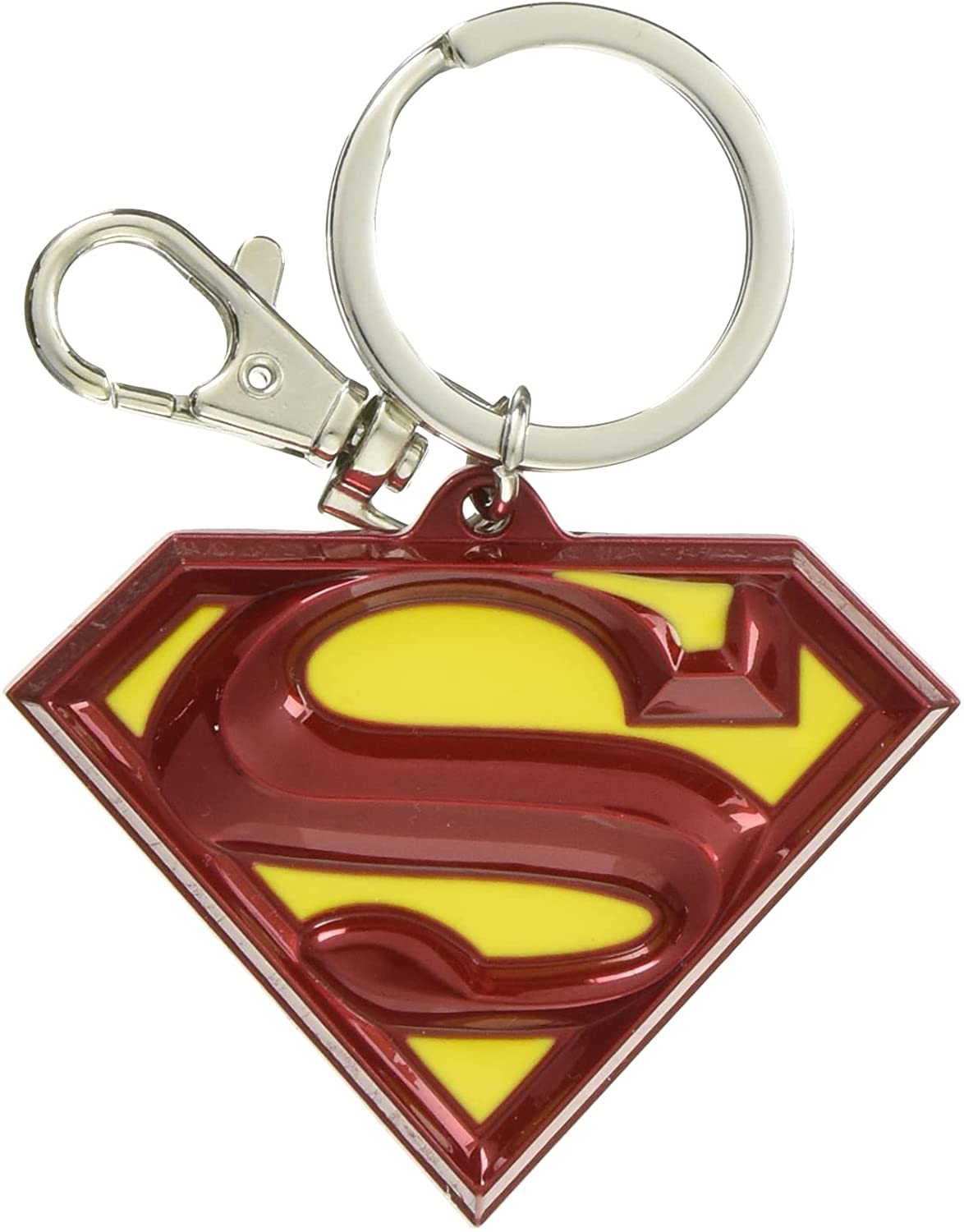 Superman Logo DC Comics Colored Pewter Keychain