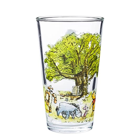 Winnie the Pooh Watercolor Disney 16oz Set of 4 Pint Glasses