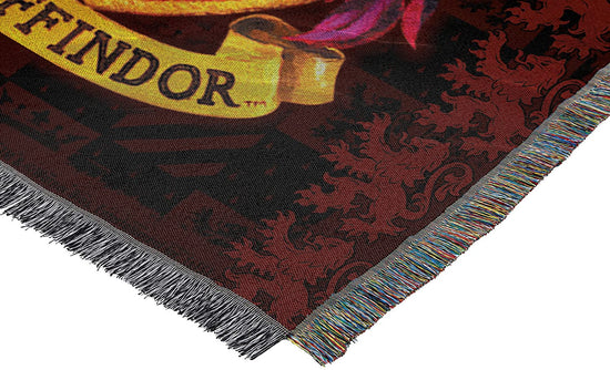 Load image into Gallery viewer, Gryffindor Crest (Harry Potter) Woven Tapestry Throw Blanket
