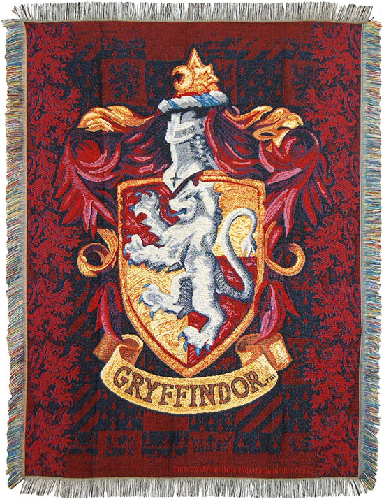 Load image into Gallery viewer, Gryffindor Crest (Harry Potter) Woven Tapestry Throw Blanket
