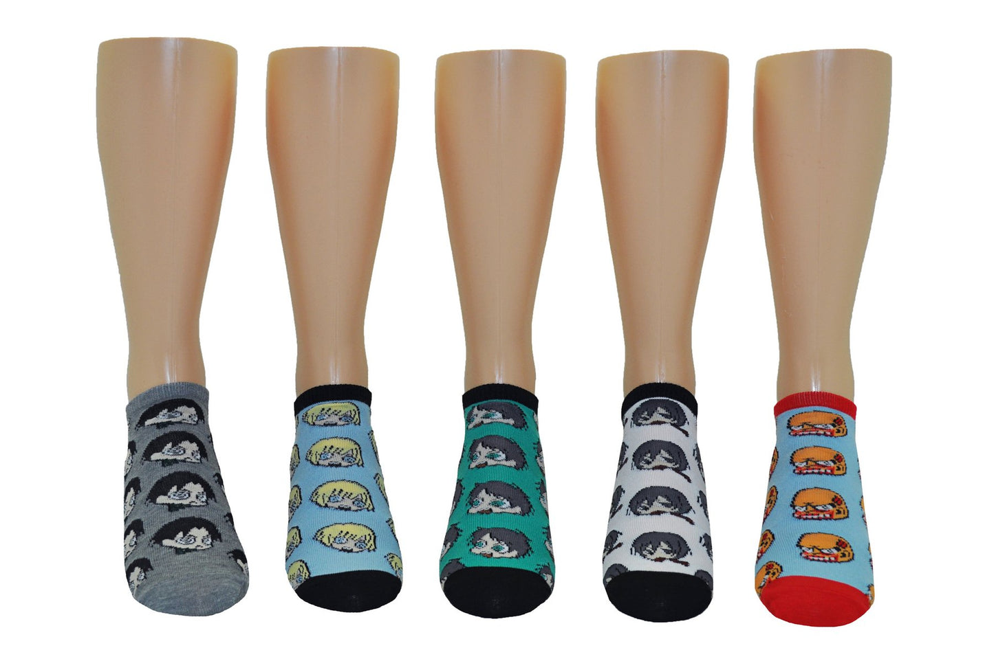 Load image into Gallery viewer, Chibi Characters (Attack on Titan) Ankle Socks Set
