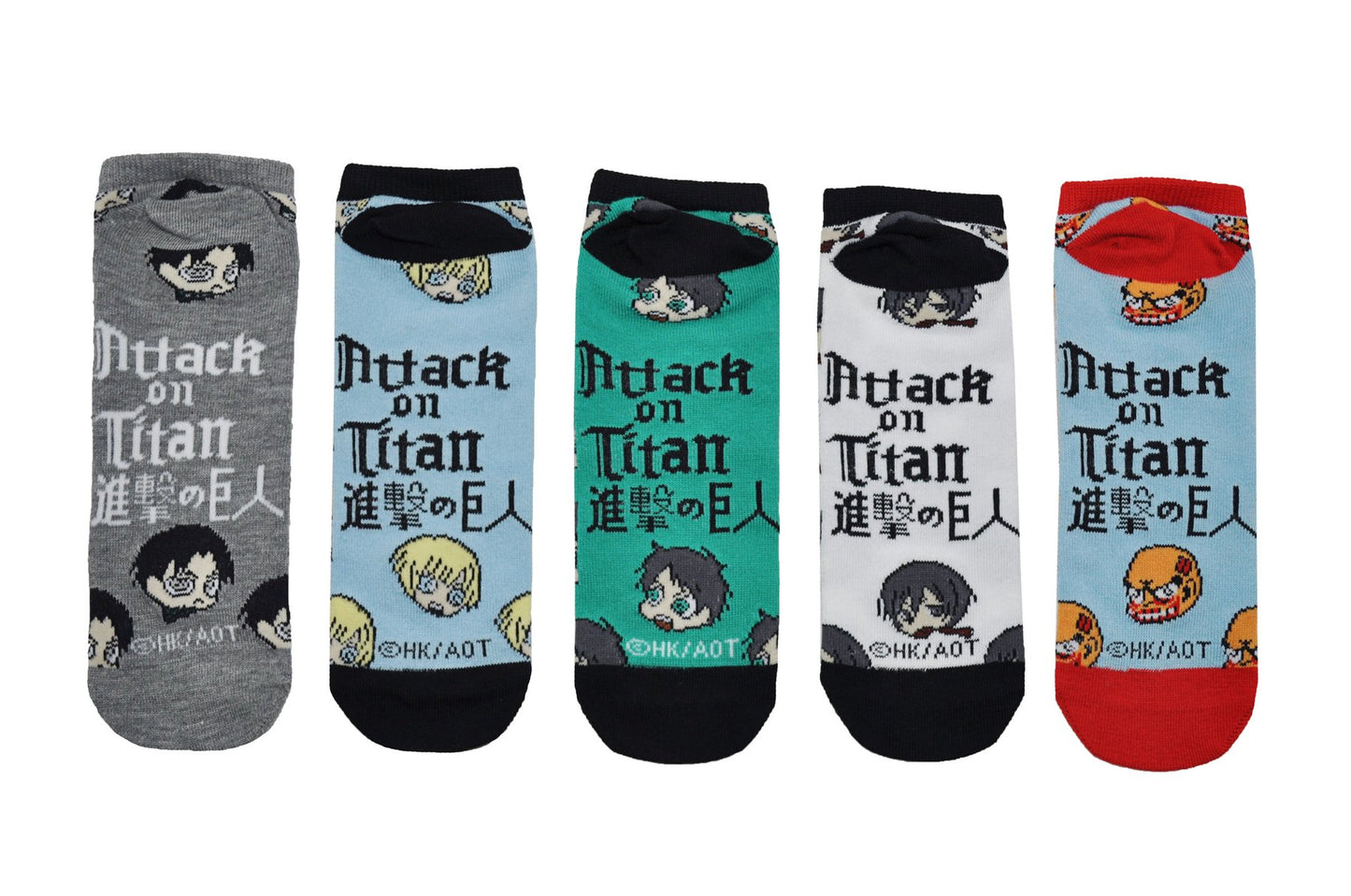 Load image into Gallery viewer, Chibi Characters (Attack on Titan) Ankle Socks Set
