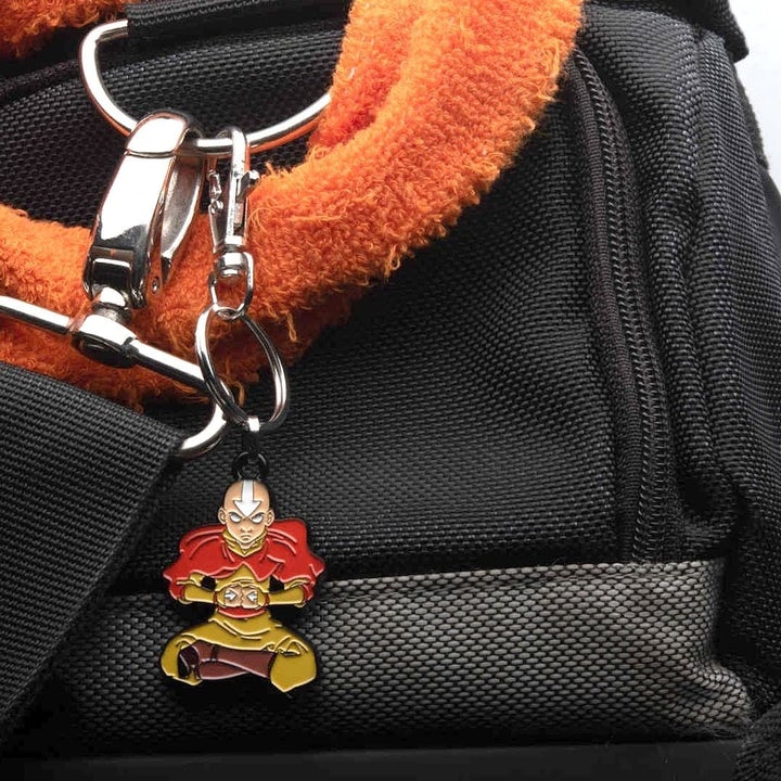 Load image into Gallery viewer, Aang (Avatar State) Metal Keychain
