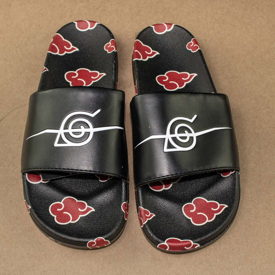 Load image into Gallery viewer, Akatsuki Red Cloud (Naruto Shippuden) Unisex Athletic Slide Sandals
