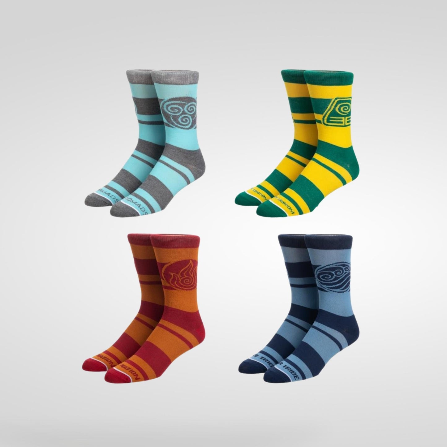 Load image into Gallery viewer, Avatar: The Last Airbender Elements 4-Pack Unisex Crew Socks
