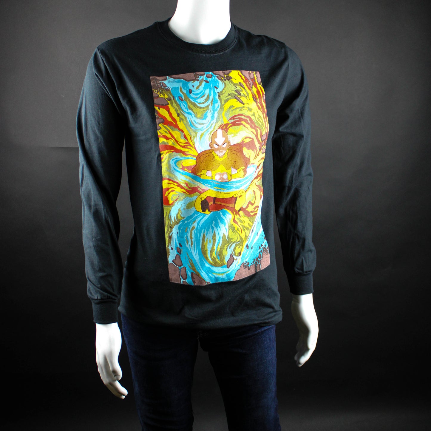 *Clearance* Avatar: The Last Airbender Aang with Four Elements Unisex Long Sleeve Shirt