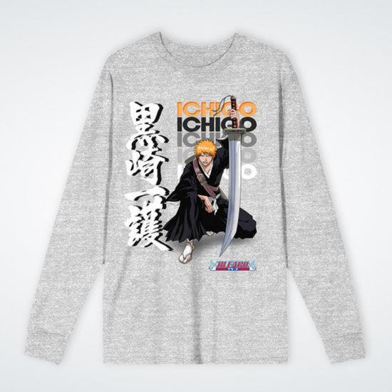 Ichigo Kurosaki (Bleach) Unisex Long Sleeve Grey Shirt
