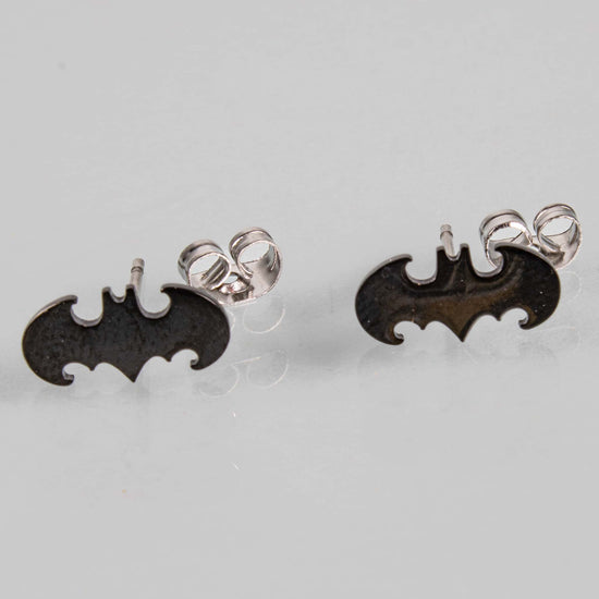 Batman Logo Cut Out Stud Earrings