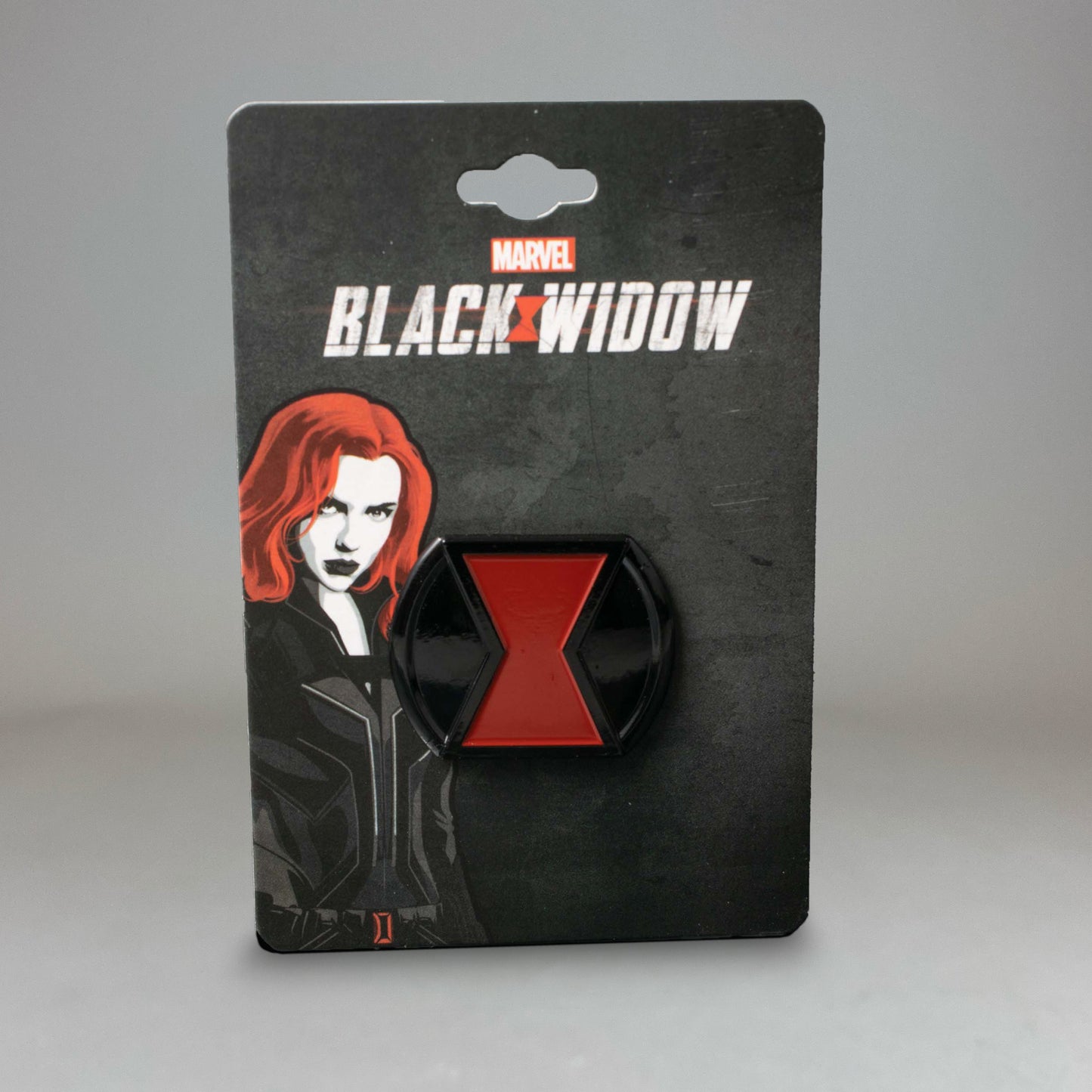Load image into Gallery viewer, Black Widow Belt Buckle Emblem (Marvel) Metal Enamel Pin
