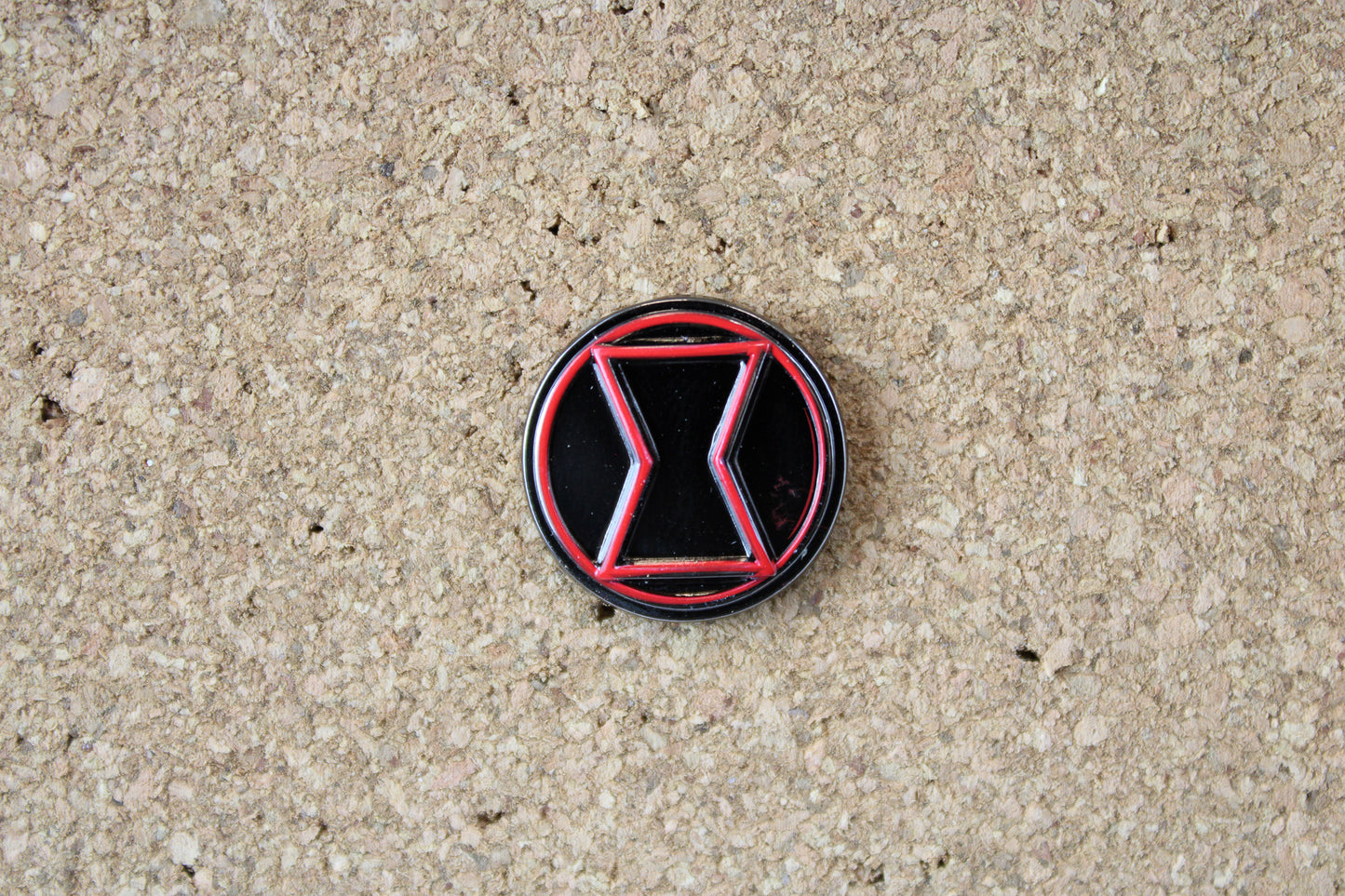 Black Widow Color Logo Marvel Enamel Pin