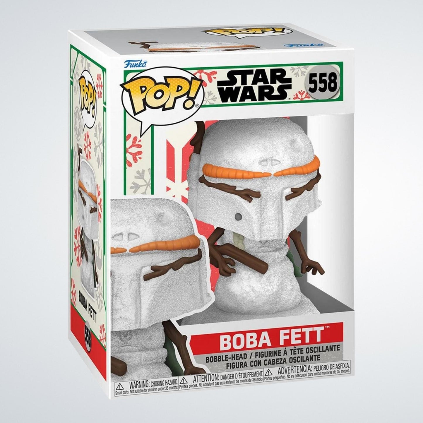 Load image into Gallery viewer, Boba Fett Snowman (Star Wars) Holiday Glitter Funko Pop!
