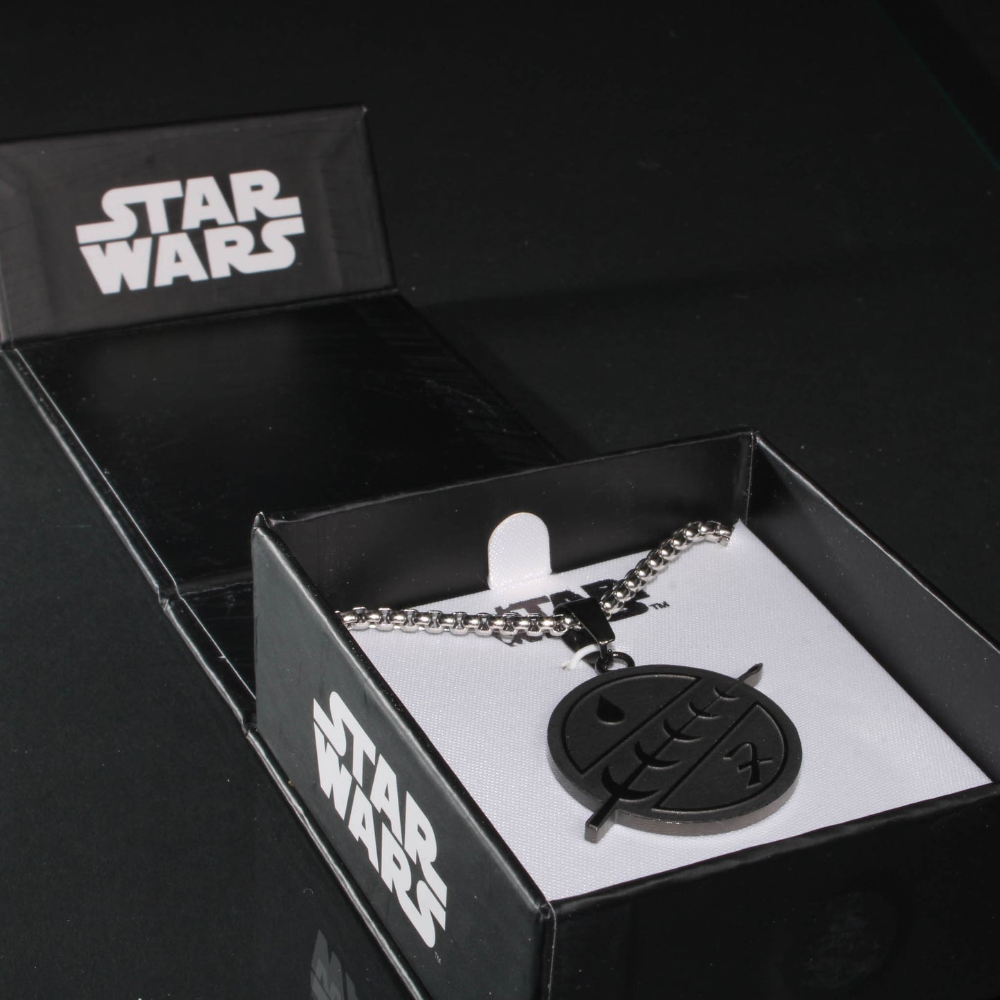 Load image into Gallery viewer, Boba Fett Mandalorian Symbol (Star Wars) Stainless Steel Pendant
