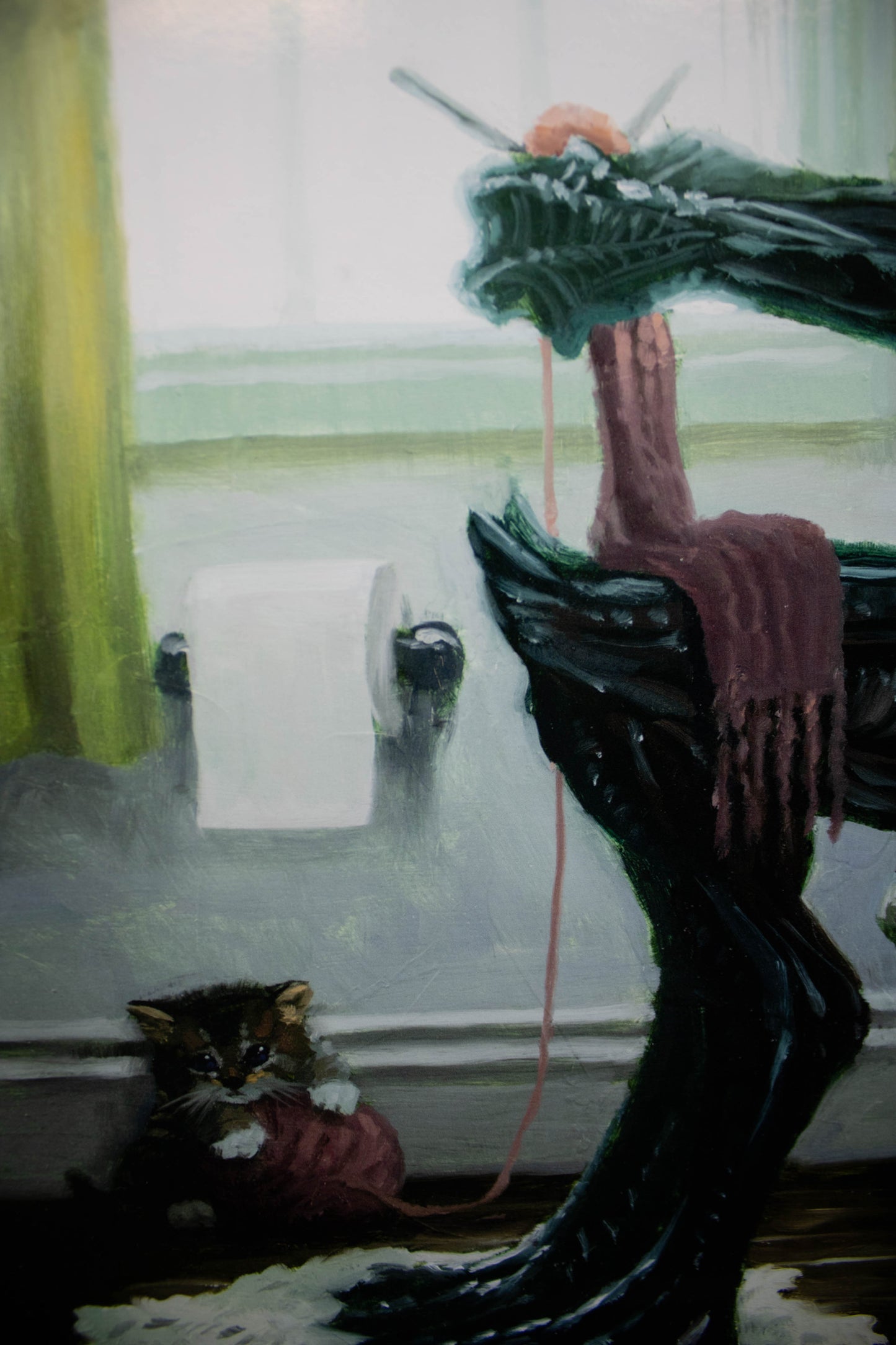 Load image into Gallery viewer, Xenomorph Alien Bathroom Parody Art Print

