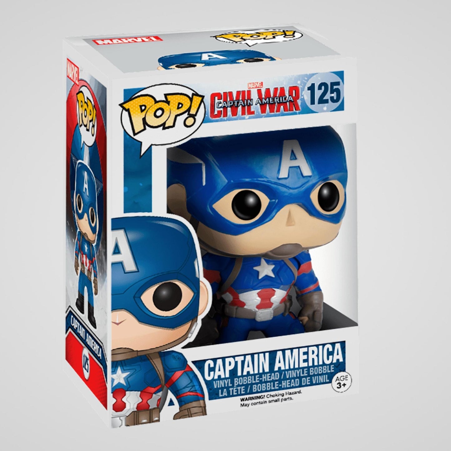 Load image into Gallery viewer, Captain America in Captain America: Civil War uniform Marvel Funko Pop! #125

