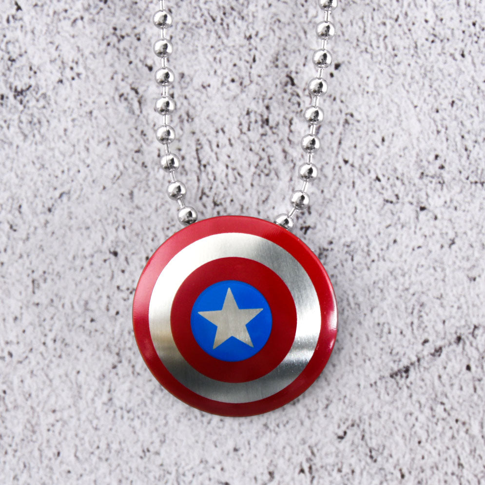 Captain America Spinning Shield Necklace - Entertainment Earth