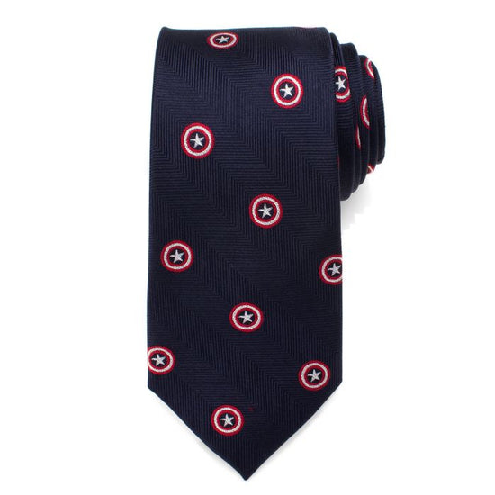 Marvel Captain America Shield Navy Fine Necktie