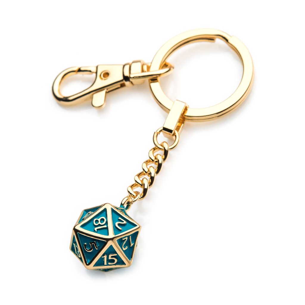 Dungeons & Dragons Metal D20 Dice Keychain