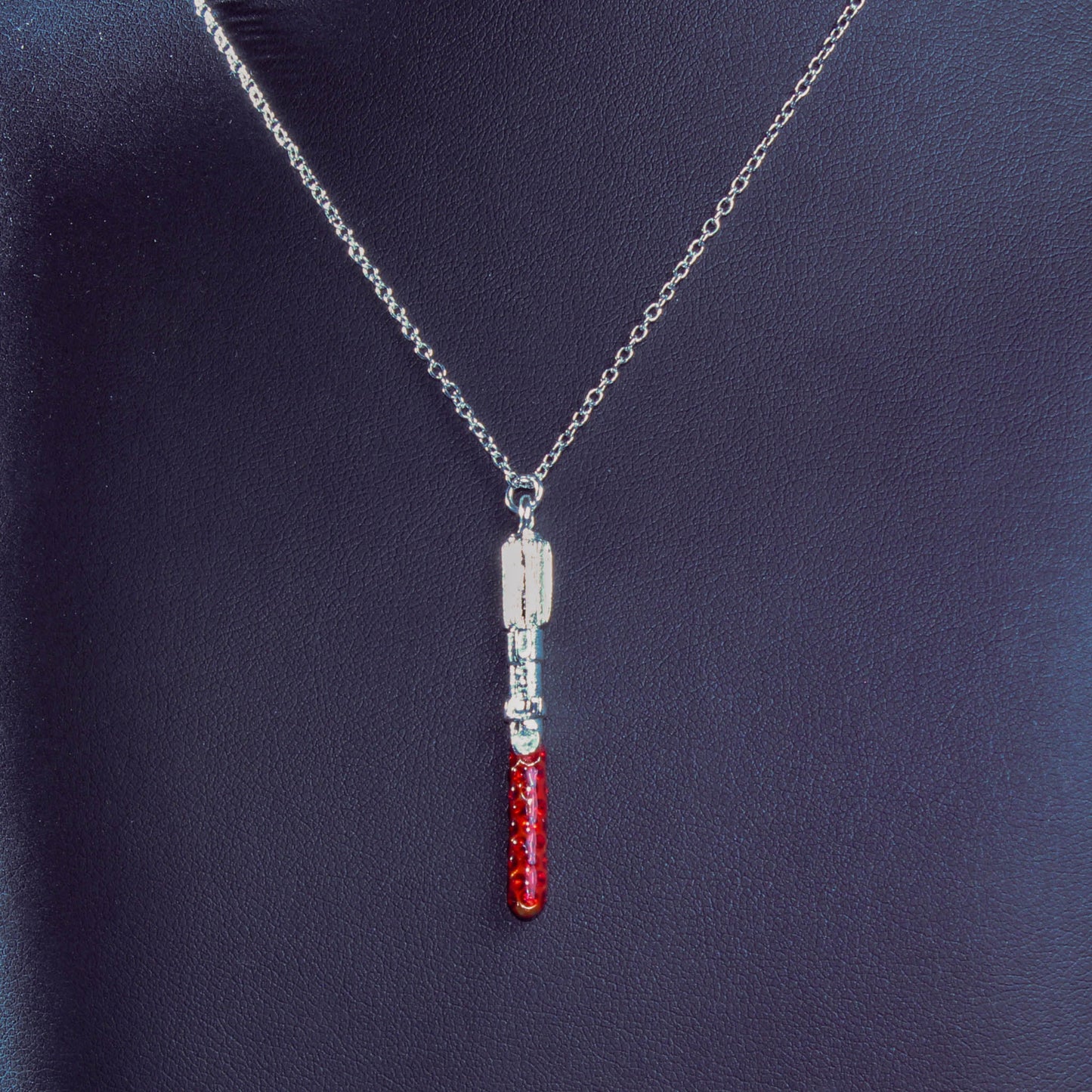 Load image into Gallery viewer, Darth Vader Red Lightsaber With Gems Pendant Necklace
