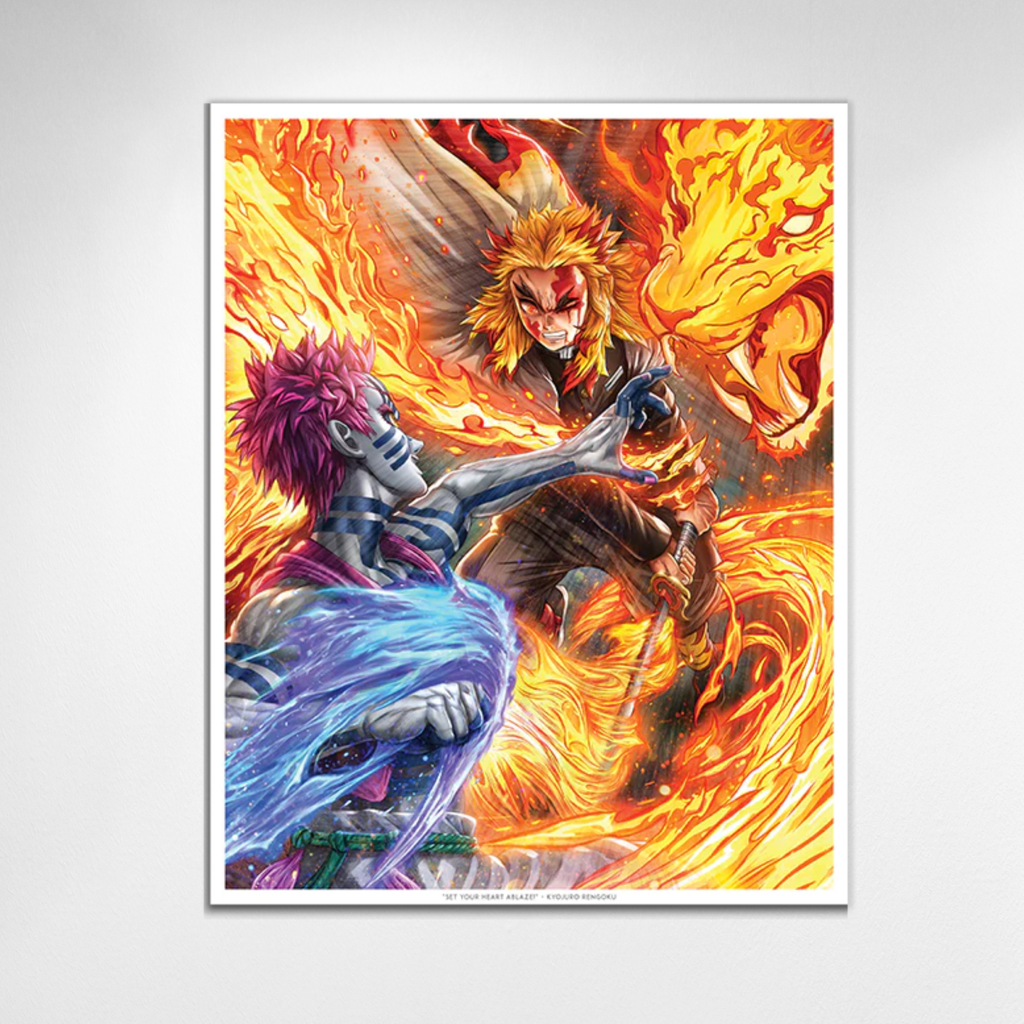 Load image into Gallery viewer, Rengoku and Akaza Demon Slayer Art Print
