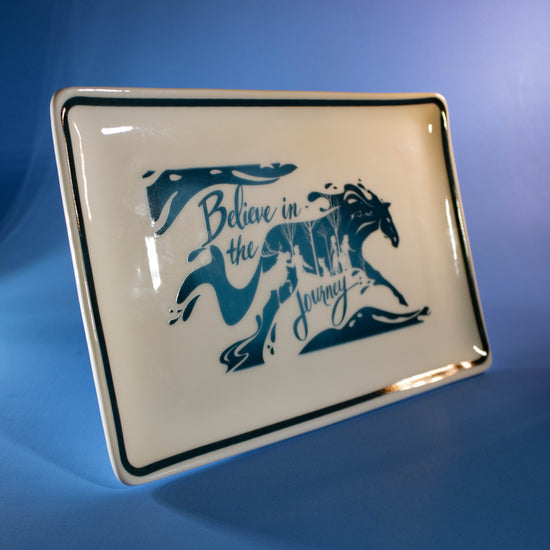 Load image into Gallery viewer, Frozen II &amp;quot;Believe In The Journey&amp;quot; Ceramic Trinket Tray
