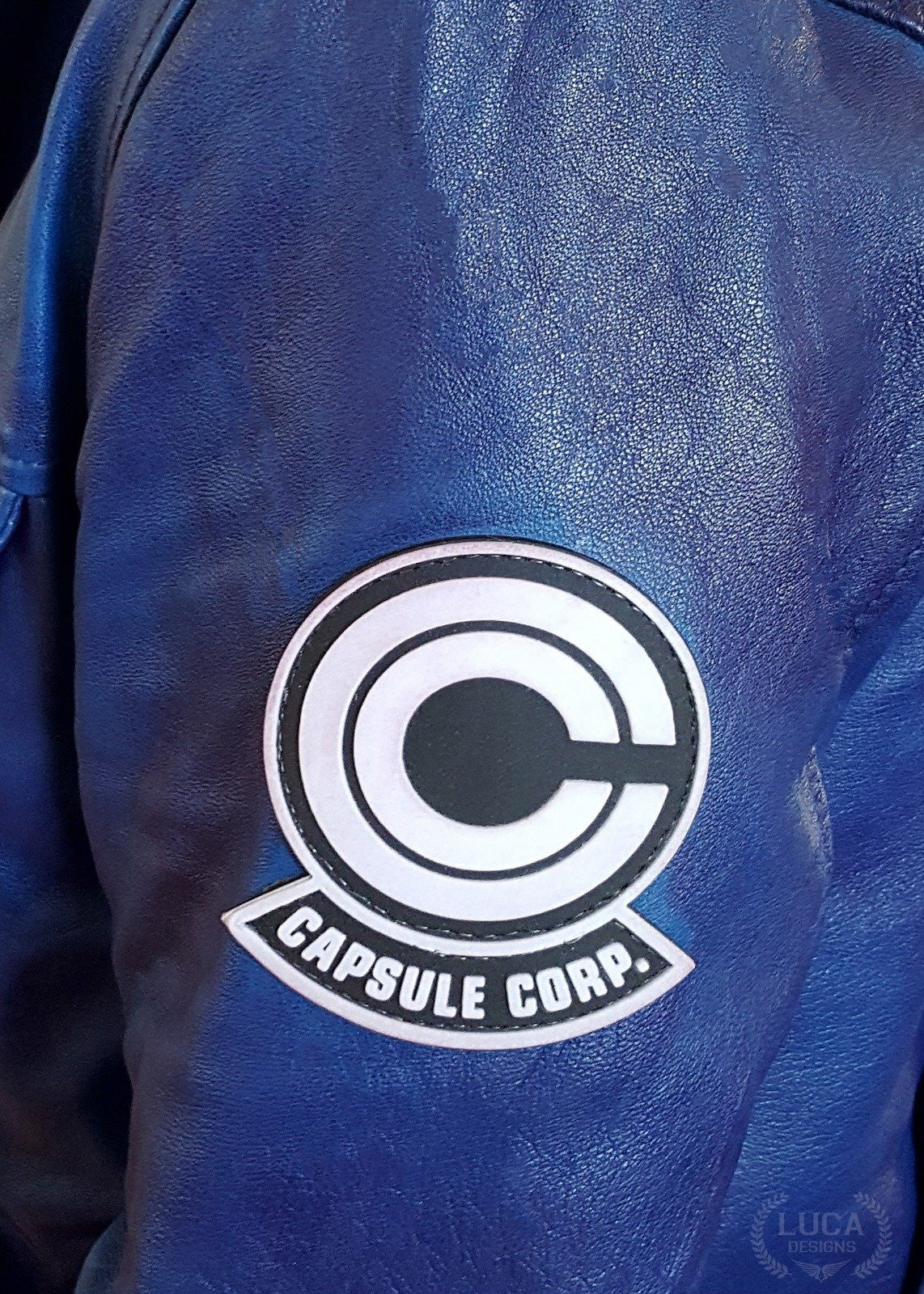Buy Mens Capsule Corp Dragon Ball Z Future Trunks Leather Jacket Purple  Blue LucaJackets