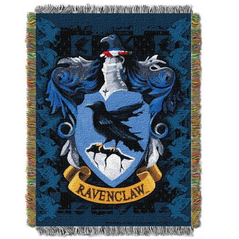 Load image into Gallery viewer, Ravenclaw Crest (Harry Potter) Woven Tapestry Throw Blanket
