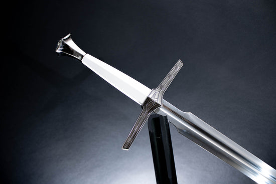 Load image into Gallery viewer, Geralt White Silver Witcher Sword Netflix Adaptation Steel Replica
