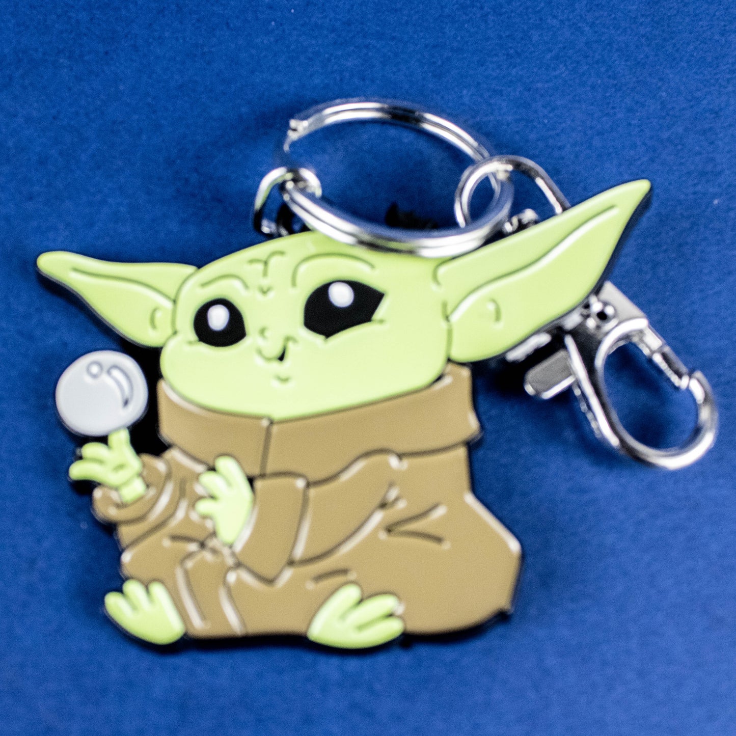 Grogu Baby Yoda With Ball (Star Wars) Chibi Enamel Metal Keychain