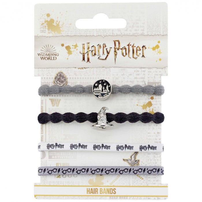 Sorting Hat & Hogwarts Castle Harry Potter Elastic Hair Band Set of 4