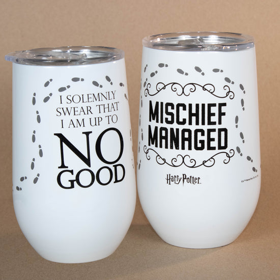 Load image into Gallery viewer, Harry Potter &amp;quot;Mischief Managed&amp;quot; Stainless Steel 16oz Travel Tumbler
