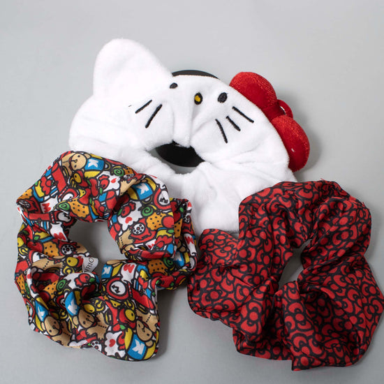 Load image into Gallery viewer, Hello Kitty Scrunchies Set of 3
