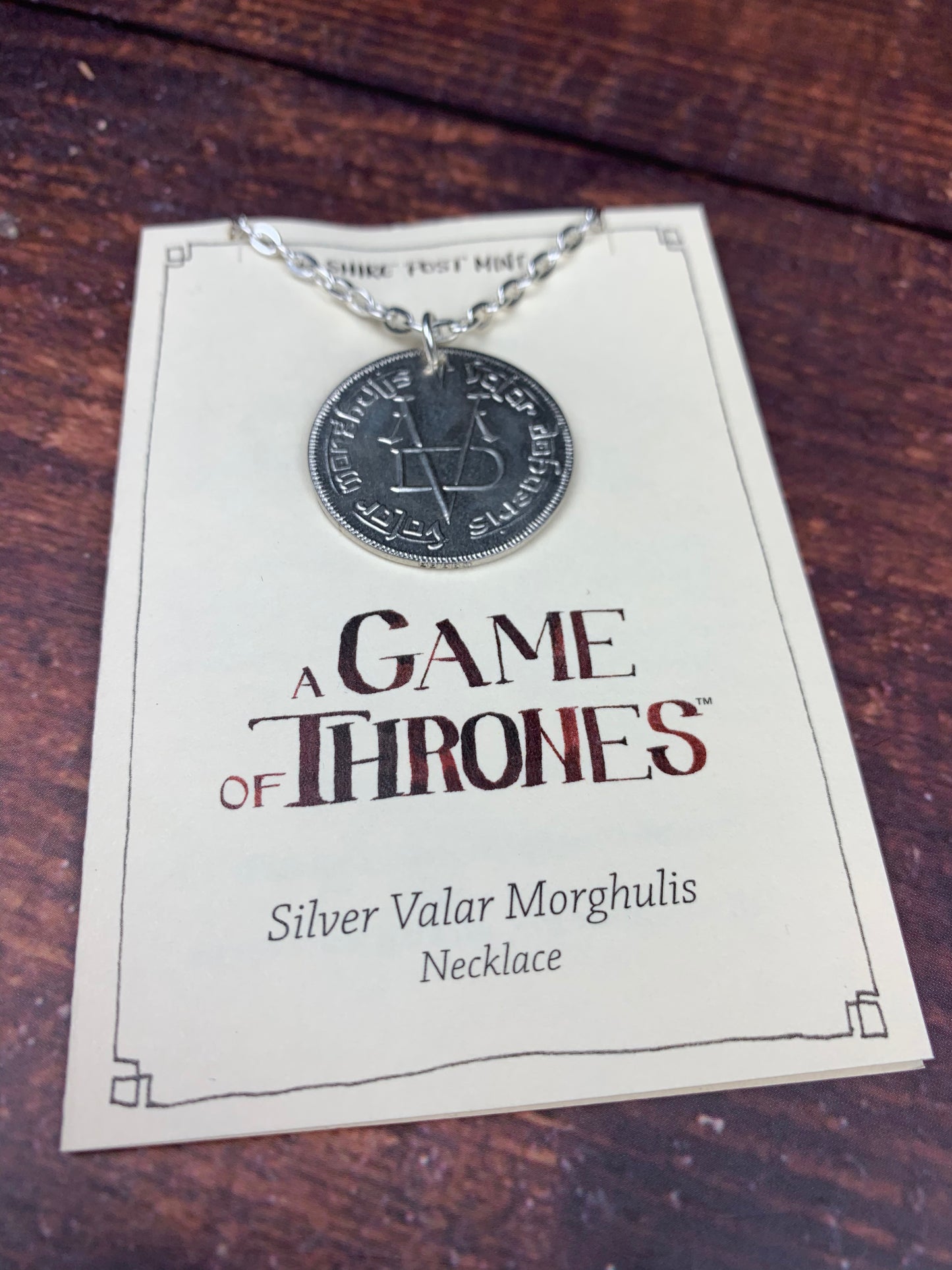 Silver Valar Morghulis Faceless Man Coin A Game of Thrones Necklace