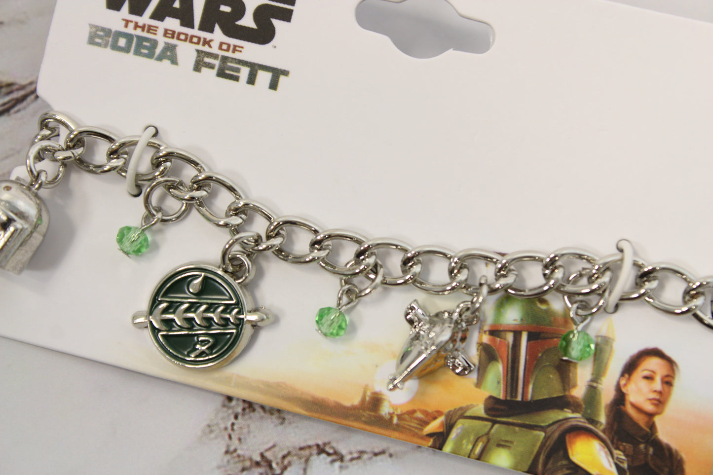 Load image into Gallery viewer, Star Wars: The Book of Boba Fett Stainless Steel Charm Bracelet
