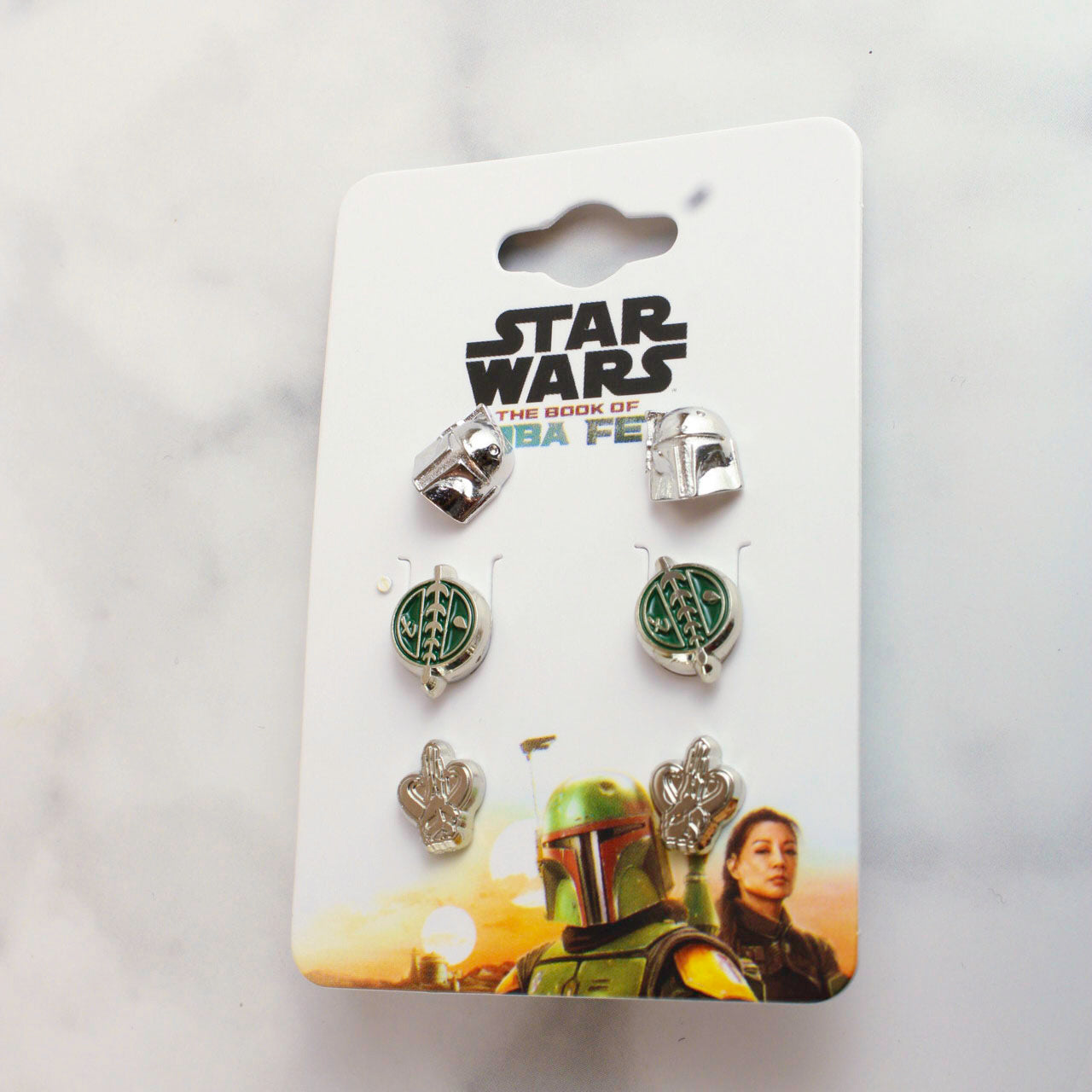 Load image into Gallery viewer, Boba Fett (Star Wars: The Book of Boba Fett) Earring 3 Pack
