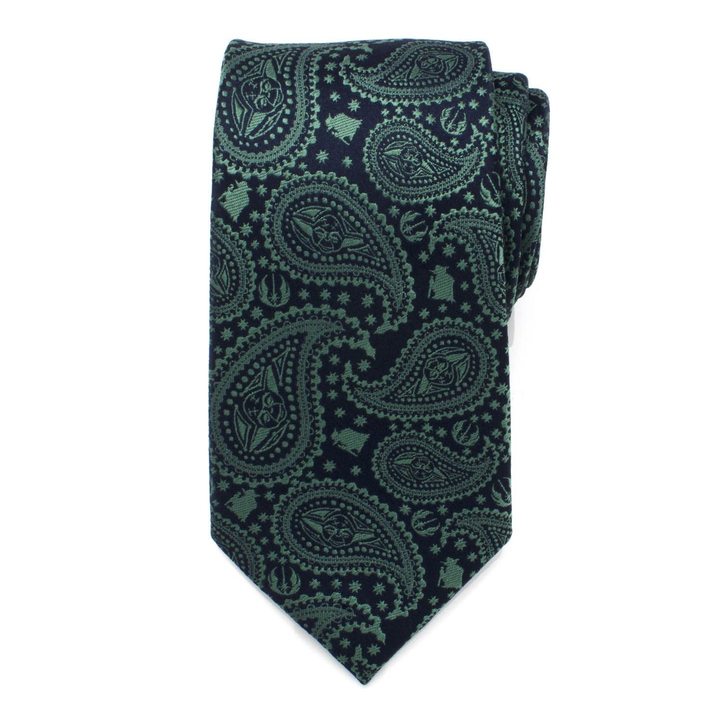 Jedi Master Yoda Paisley Green Star Wars Fine Neck Tie